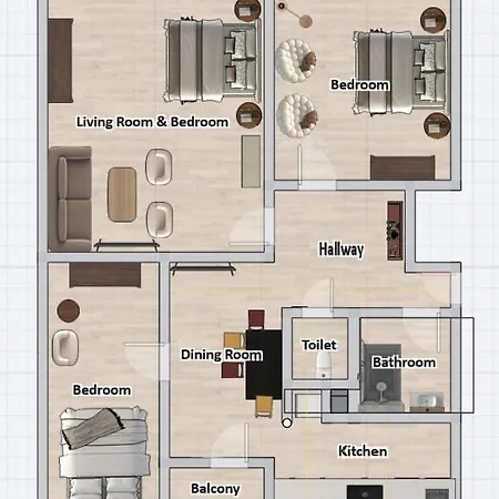 New Oldtown Near St Martin Cathedral, Ac, Balcony Apartment